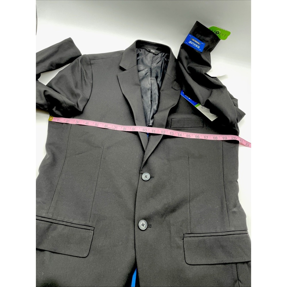 Haggar Suit Jacket Mens 38 R Black Repreve Classic Fit Smart Wash - Picture 7 of 9